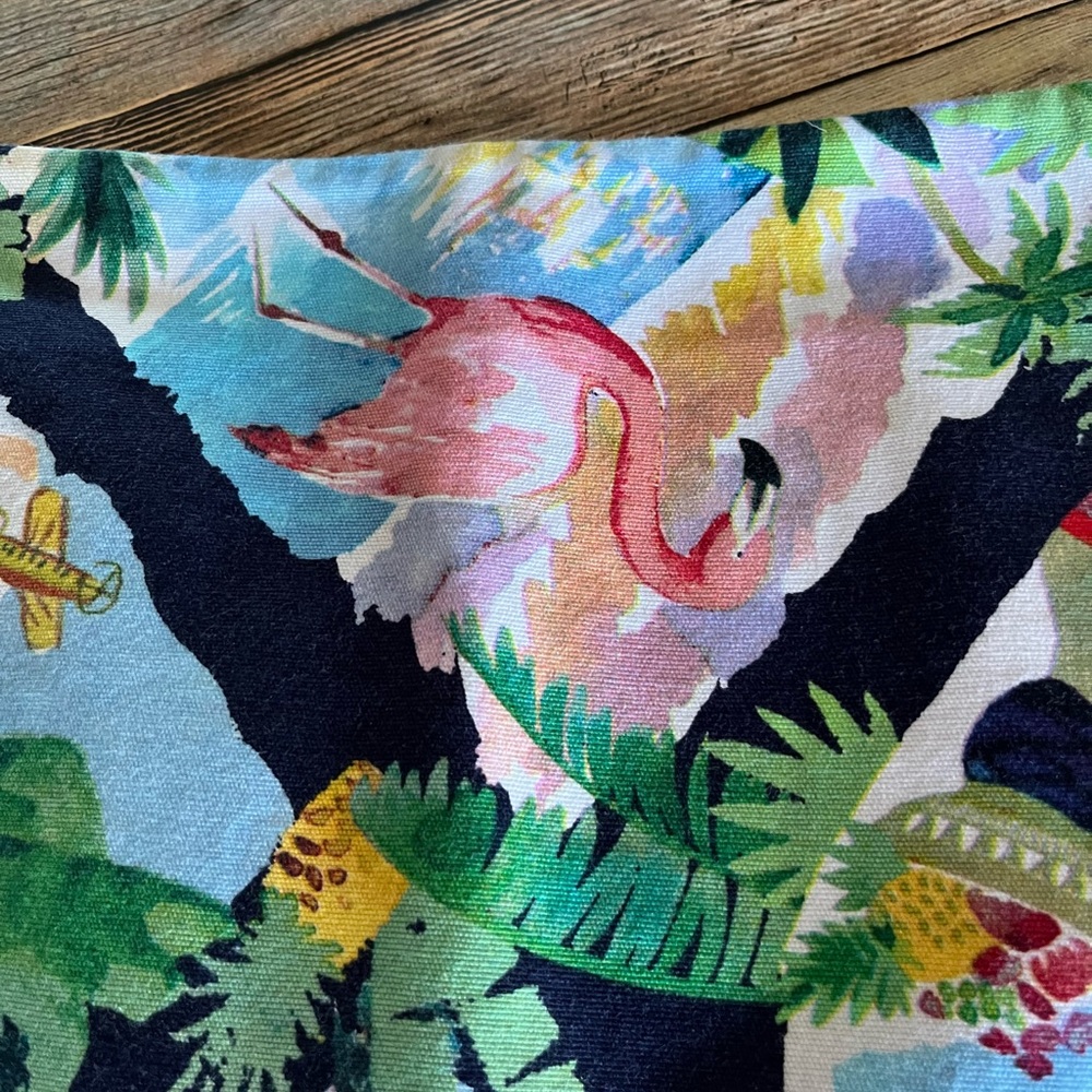 Talbot's Petites Preppy Tropical Flamingo Print Skirt Size 6P - Picture 9 of 11